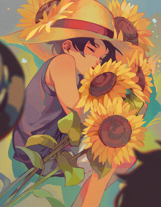 Luffy Week 2024, Sunflowers Luffy Week 2024, Sunflowers