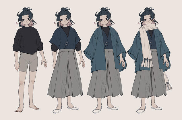 An outfit breakdown of Yuu, my original character.